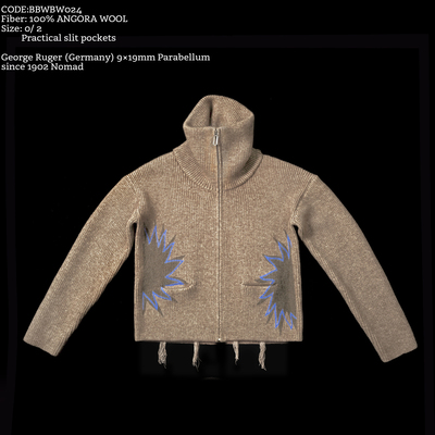 WEIQIN贝鲁姆安哥拉洋绒高领拉链