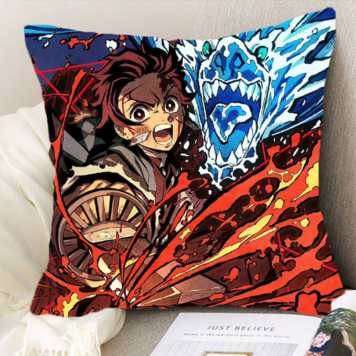 二次元鬼灭之刃抱枕头靠垫伊之助