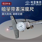 200 300mm 游标卡尺数显游标深度尺测量高精度 哈量深度带表