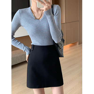 显瘦气质针织衫高级套头