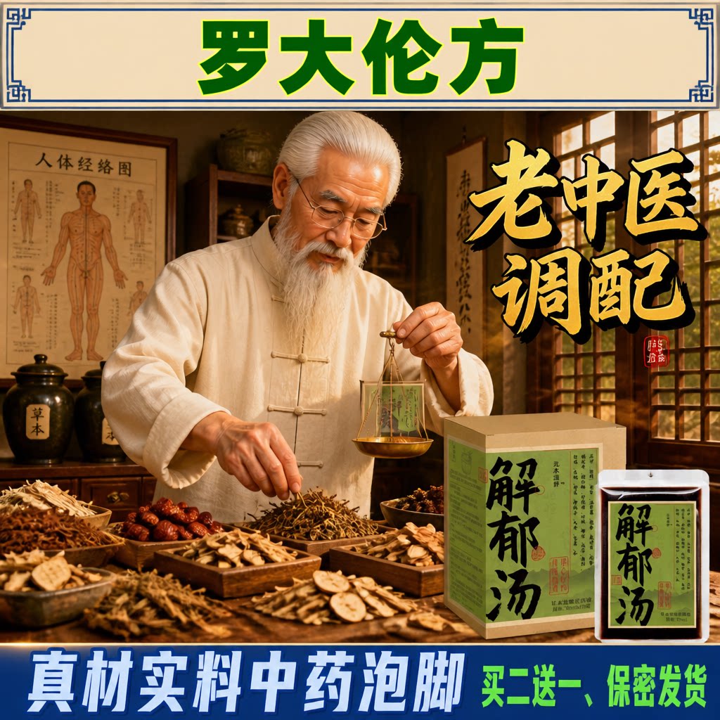 解郁汤舒肝泡澡泡浴泡脚药包球浴液罗大调理脾气大免煮速溶
