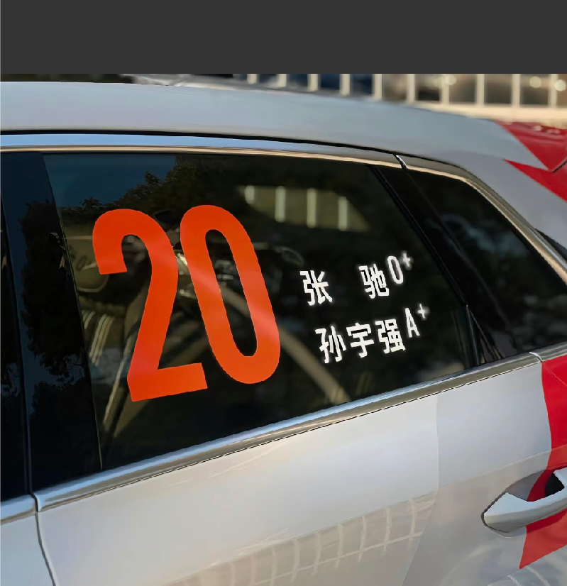 赛车手 血型+国旗姓名贴平衡车名字贴纸速降车手ID 数字车号号码
