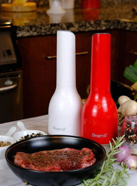 Finamill电动调料研磨器香料胡椒研磨机单手花椒研磨瓶调料瓶陶瓷