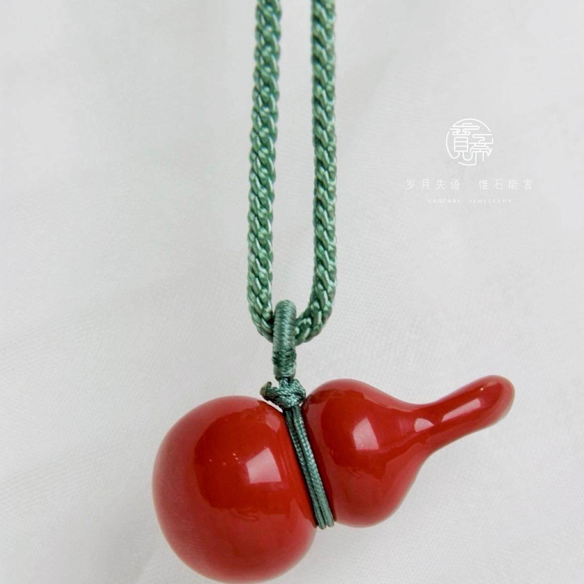 天然朱砂葫芦吊坠本命年挂件男女款项链朱砂挂件高含量情侣同款