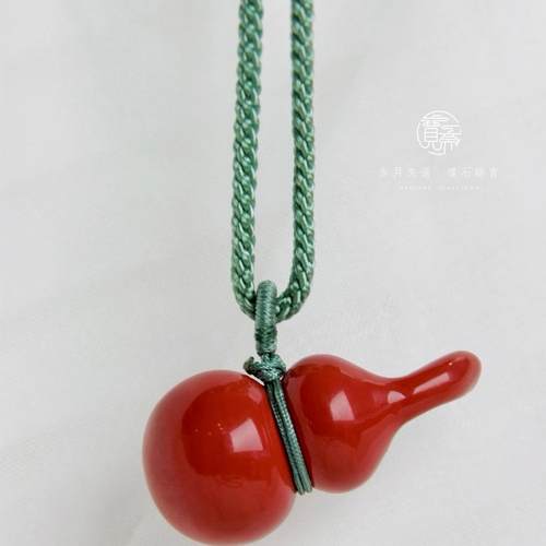天然朱砂葫芦吊坠本命年挂件男女款项链朱砂挂件高含量情侣同款