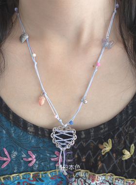 匡舟本色 复古捕梦网 波西米亚民族风 手作编织串珠项链 长短可调