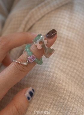 匡舟本色韩国小众串珠锆石