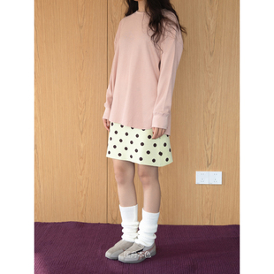 复古小众设计 韩系ins博主款 波点裙针织半身裙 26年春款 匡舟本色