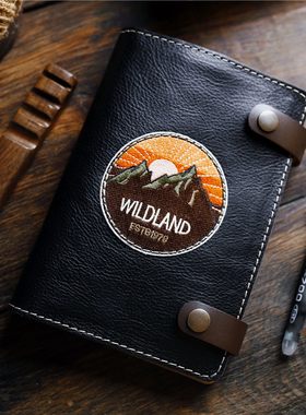 牛皮记事本旅行活页夹A6手账本简约文艺多功能笔记本子护照收纳本