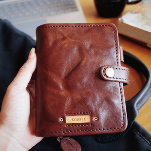 原创真皮咖啡主题活页m5A7A6A5多功能随身记事本旅行手帐笔记本子