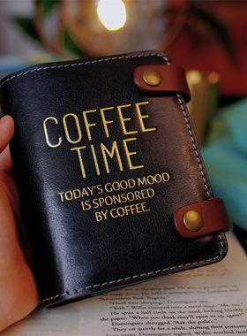 新品咖啡系真皮原创活页手帐本A7随身笔记本会议办公A5大本子A5S