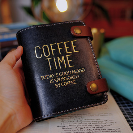 新品咖啡系真皮原创活页手帐本A7随身笔记本会议办公A5大本子A5S