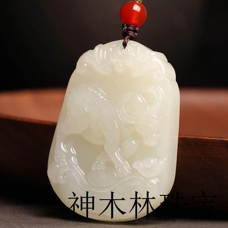 新疆和田玉十二生肖吊坠属兔本命年虎鼠马兔蛇鸡牛羊猴龙属相项链
