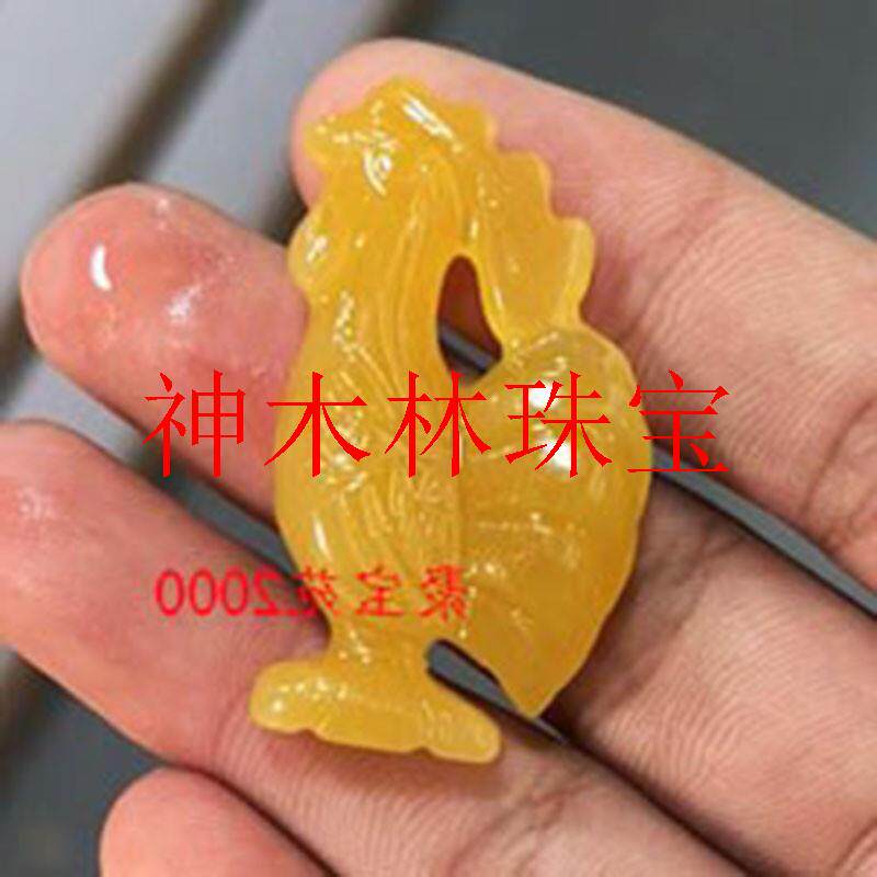 甄选黄龙玉鸡挂件破太岁男女款金鸡项坠生肖立体小动物吉祥物饰品