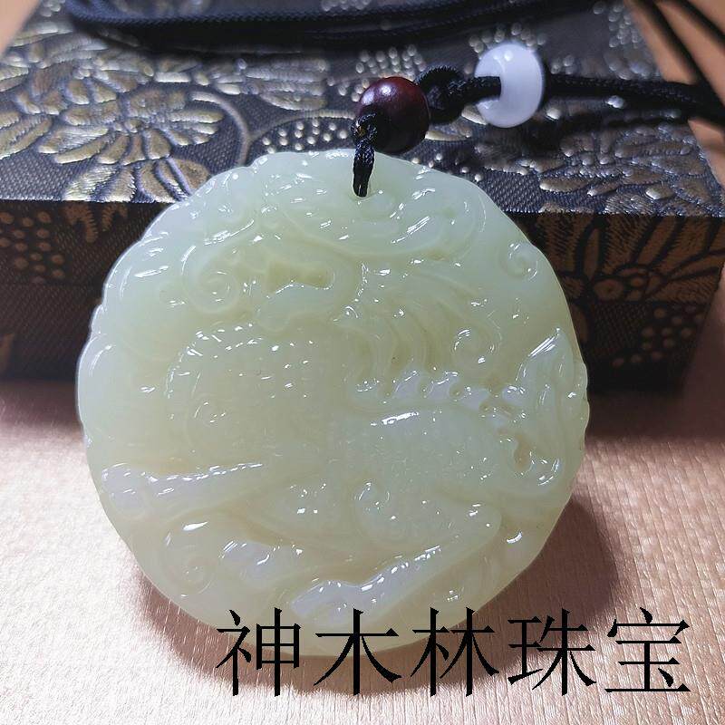 高端青白玉麒麟貔貅龙凤玉佩鸳鸯佩山水观音吊坠平安无事牌项链玉