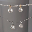 S925纯银大孔径一颗珍珠吊坠可搭配多种项链新款 轻奢小众挂坠高级