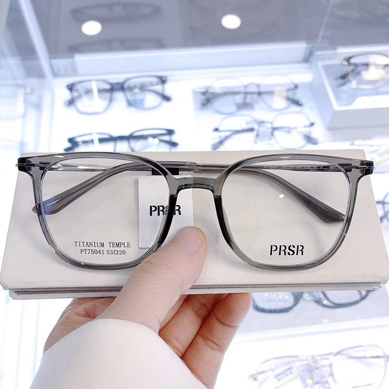 帕莎眼镜框男近视女2025新款钛腿超轻素颜显瘦防蓝光眼镜PT75041