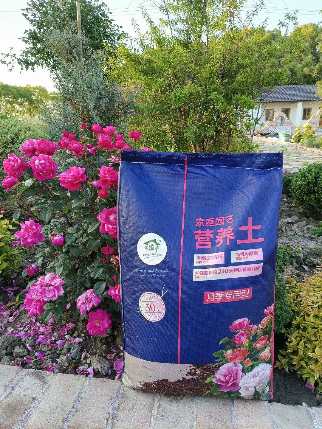 月季大包植土营养土养花通用型泥炭月季土泥炭土兰花大包家用50升