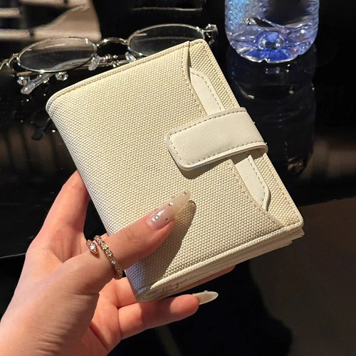 韩系简约钱包女短款大容量多卡位