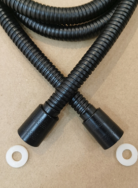 通用花洒喷头连接管双铜头不锈钢防爆软管卫生间淋浴4分黑色水管