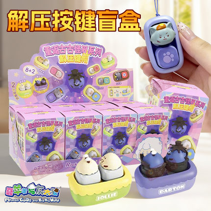 正版喜羊羊与灰太狼周边盲盒解压键帽挂件键盘装修书包挂件礼物