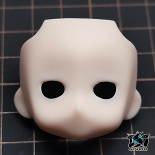 现货gsc开眼脸壳空白脸ob11白肌粘土人替换脸树脂眼动漫通用无妆