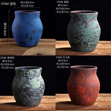 Керамические горшки 多肉花盆 仿古陶瓷花器 透气个性粗陶盆 复古植物盆