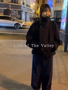 金敏喜同款Lem勒梅尔浴袍式黑色外套系带短款立领廓形毛呢大衣女