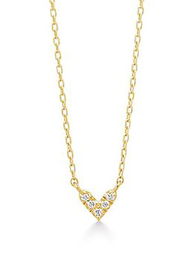 小巧细闪爱心项链女小众精致通勤高级感百搭极细锁骨链