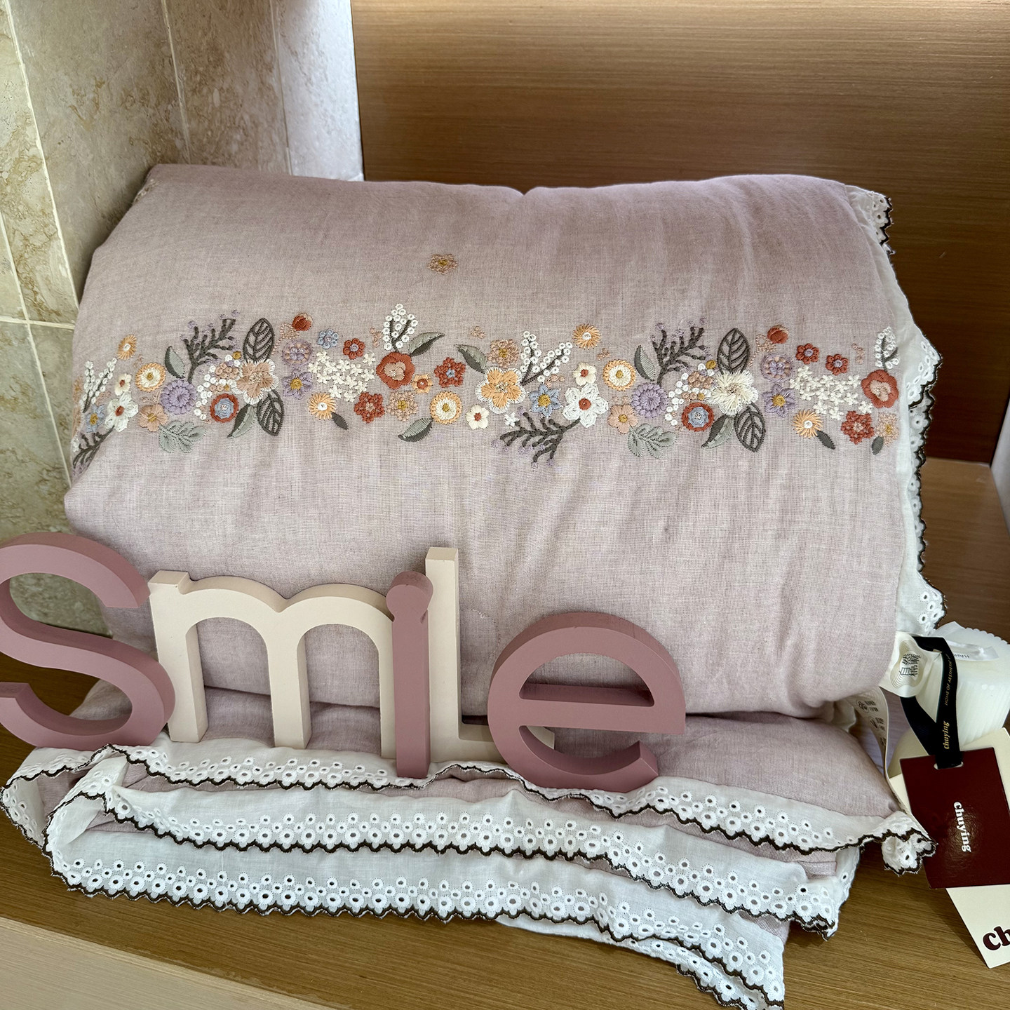 出口韩国花边棉麻刺绣抗菌被子被芯软糯柔软透气加厚春秋被子双人,床上用品,化纤被,淘宝优惠券,粉丝福利购,淘宝优惠卷