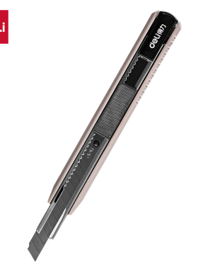 3把2036S得力美工刀SK5合金钢黑刃色13刀头小号自锁裁纸刀2036ES