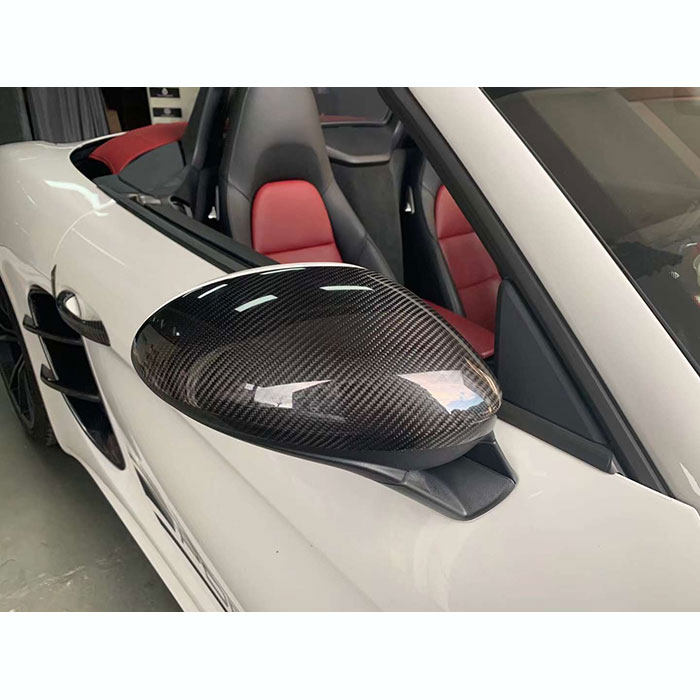 保时捷718碳纤维后视镜罩