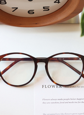 黑框眼镜女小香风素颜神器近视可配度数防蓝光粗框黑色板材眼镜架