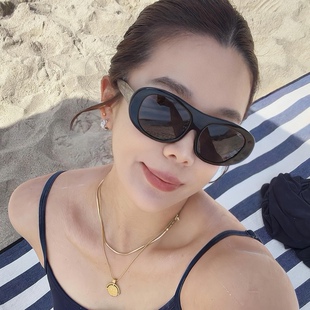 fake同款飞行员式复古时尚墨镜女高级感防晒太阳镜板材防紫外线