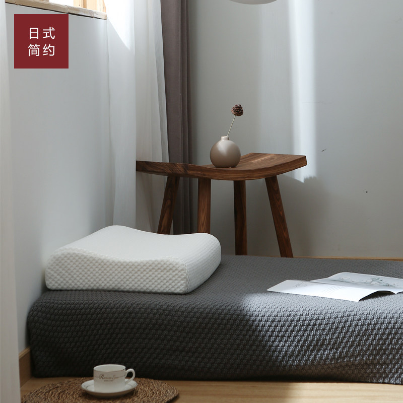 乳胶枕头泰国原装进口护颈椎邓禄普单人低枕头薄枕芯天然橡胶整头