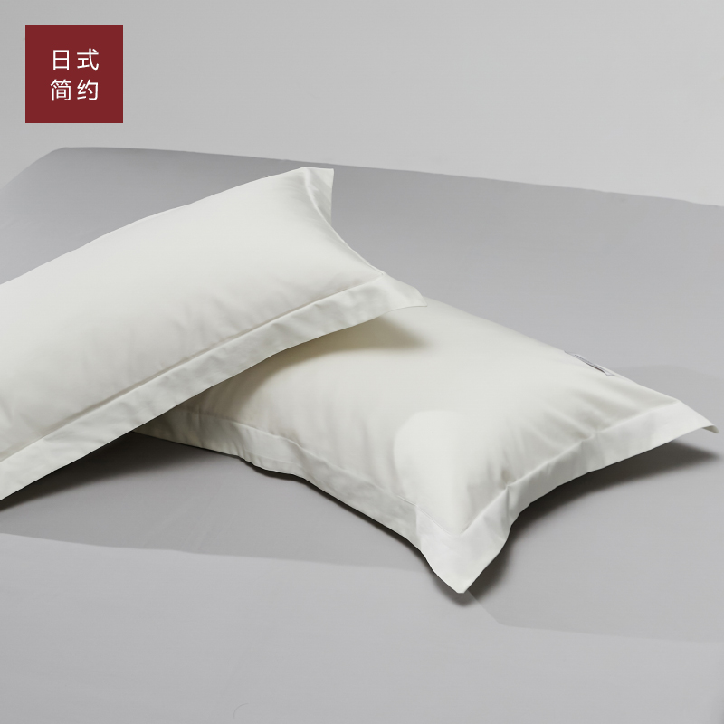 100支新疆长绒棉枕头套纯色