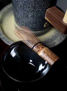 宋式点茶十二先生复古青黑兔毫盏点茶盏茶碗梦华录同款送点茶教程