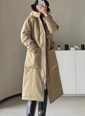 纯原欧货英伦风保暖白鸭绒羽绒服