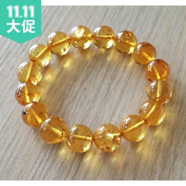 天然琥珀波罗的海金花珀吊坠手串手链男女时尚饰品特价带证书