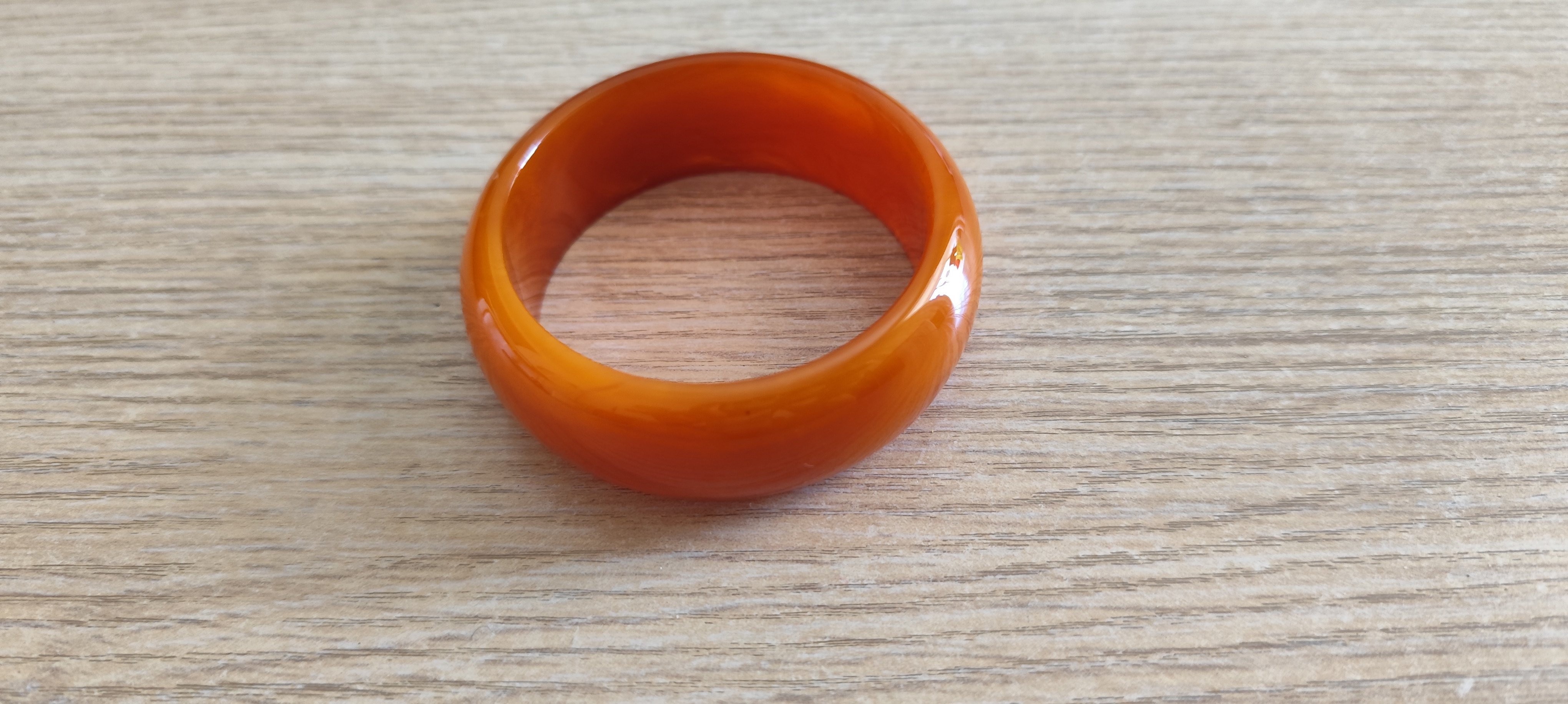 中东蜜蜡老蜜蜡咖啡手镯23mm56.5mm时尚饰品原来是黄色氧化变深了