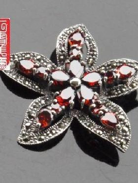 碎钻石榴石海星原创礼品吊坠特价