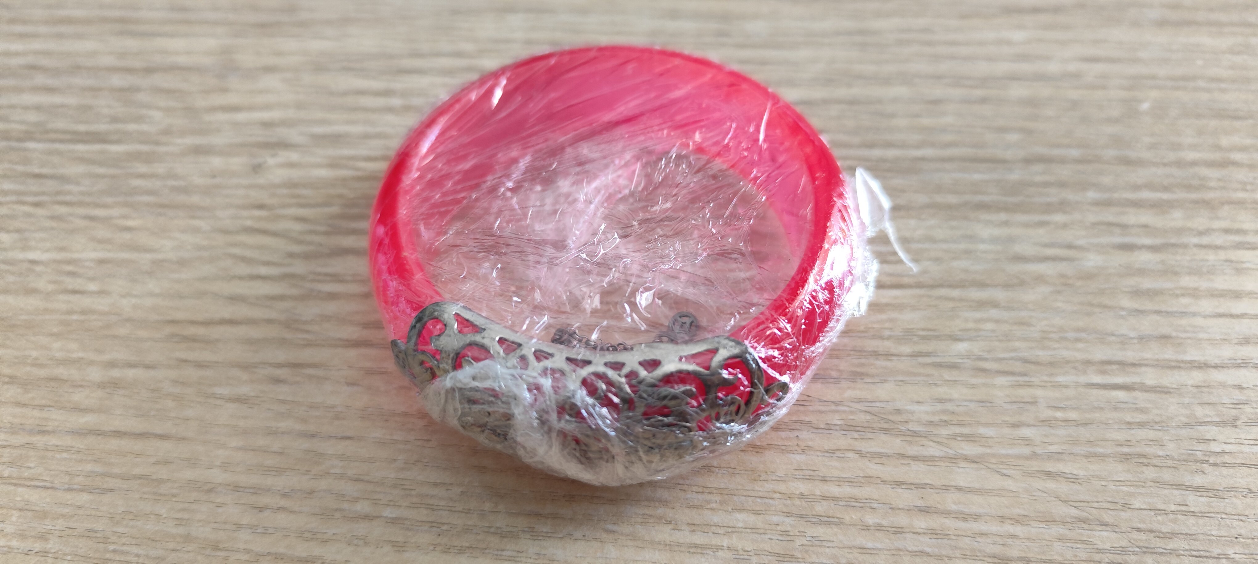 中东蜜蜡美人醉粉丝蜡宽手镯20mm57mm时尚饰品镶银流苏招桃花
