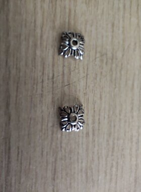 diy印度雕花镂空纯银散珠特价