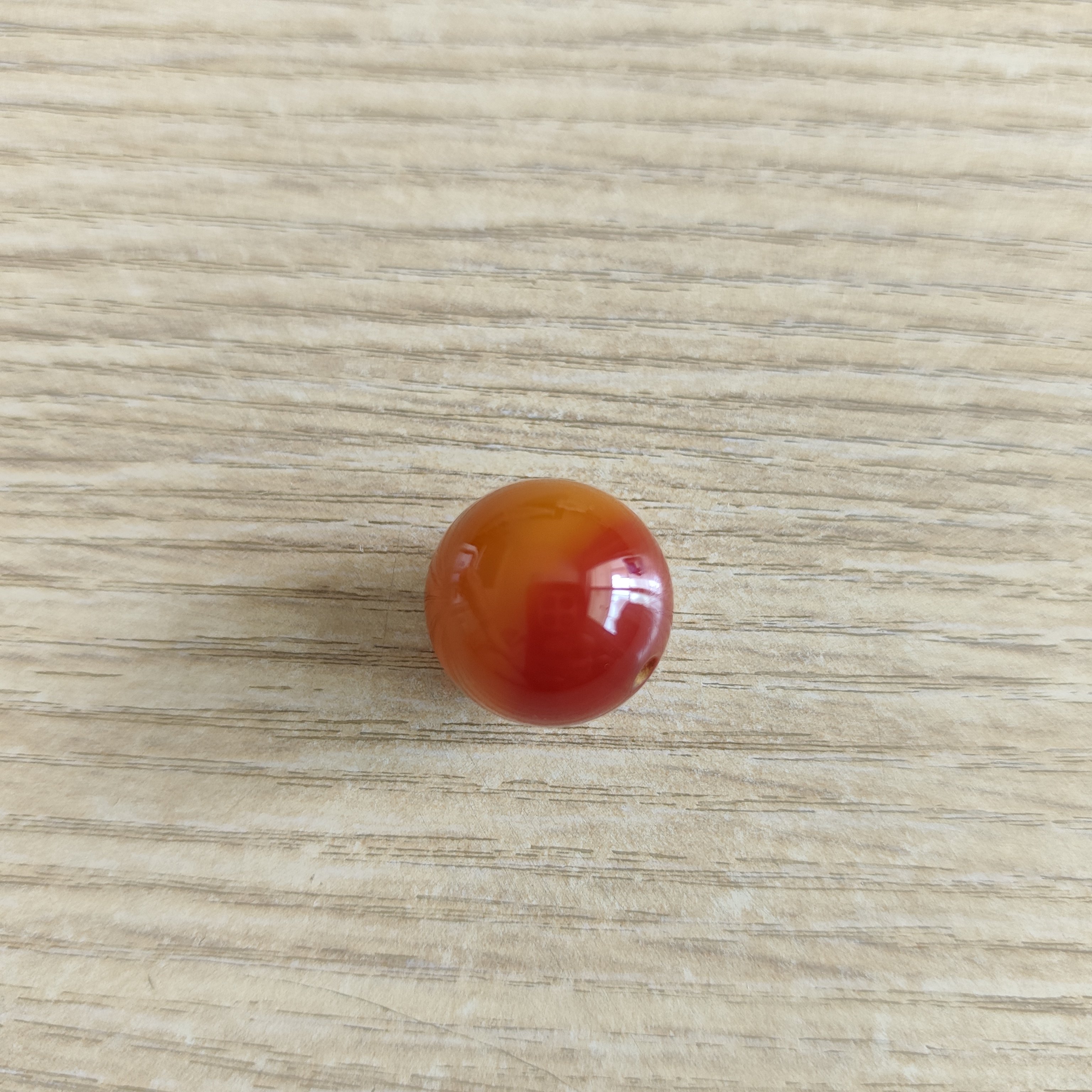 中东蜜蜡苹果丝蜡圆珠散珠红黄双色16.8mm