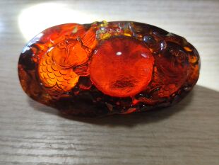 天然琥珀蜜蜡墨西哥红蓝珀大手把件重器摆件