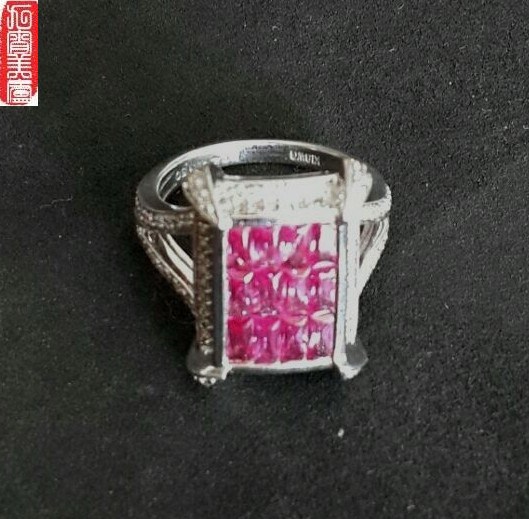 天然缅甸红宝石带证书时尚饰品
