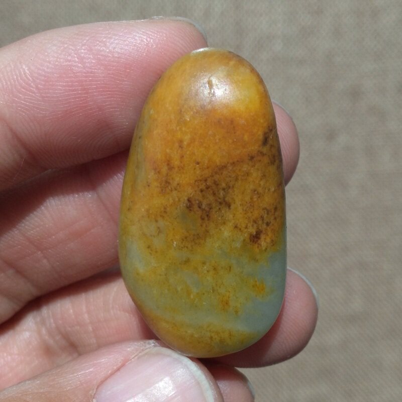 新疆和田玉籽料原石手串随型纯天然黄沁皮秋梨皮玉石吊坠男女款