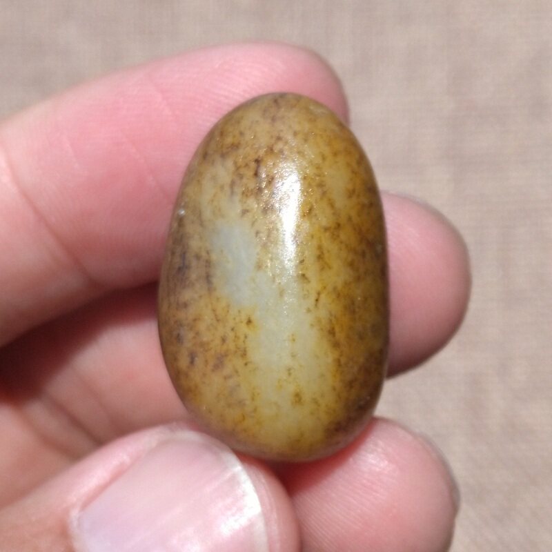 和田玉籽料原石吊坠金包玉手串