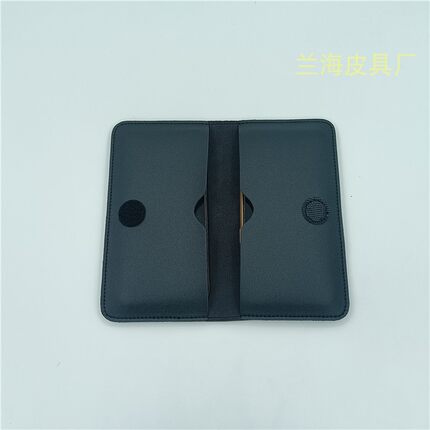 简约防皮双手机包两部手机套二合一手拿横款手工袋钱包款收纳两个