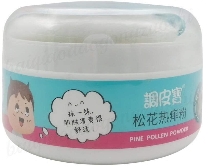调皮宝松花热痱粉宝宝肌肤干爽儿童痱子粉清爽玉米粉细腻爽身舒适